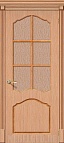 Дверь Каролина Ф-01 Дуб стекло Бронзовое