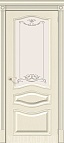 Дверь Вуд Классик-51 Ivory с художественным стеклом
