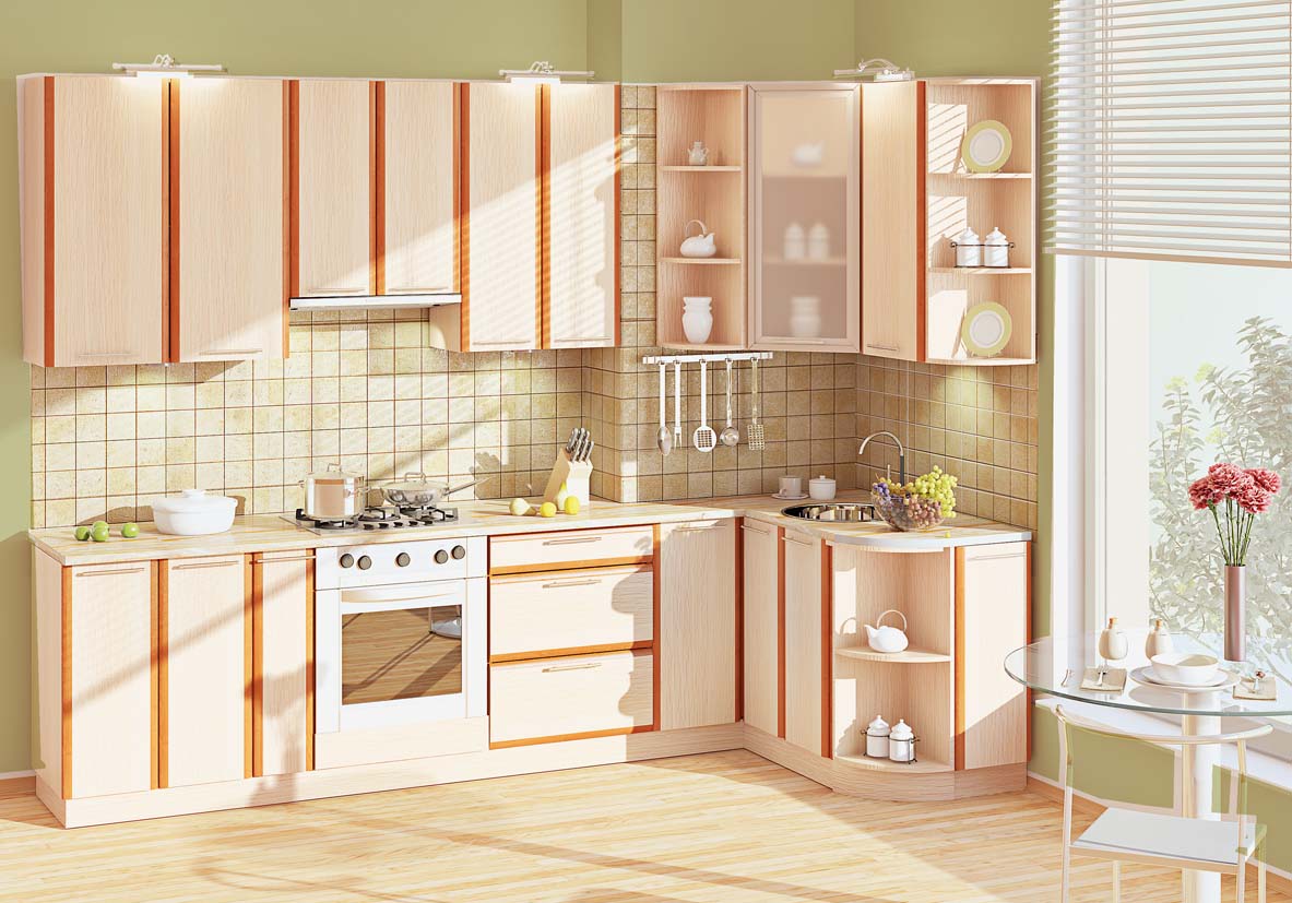 Фото модульные кухни для маленькой кухни фото
