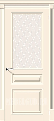 Дверь Скинни-15.1 Cream стекло Сатинато