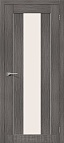 Дверь Порта-25 alu Grey Veralinga со стеклом Сатинато белое