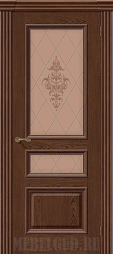 Дверь Вена Т-32 Виски с художественным стеклом