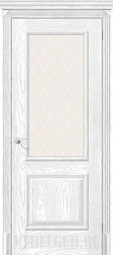 Дверь Классико-13 Silver Ash с художественным стеклом