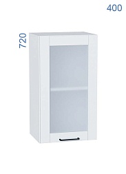 Шкаф верхний Е-2625 Софт со стеклом | 400*720*320