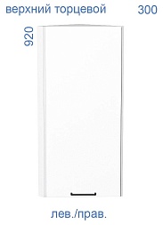Шкаф верхний торцевой Е-731Ф Софт | 300*920*304