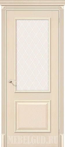 Дверь Классико-13 Ivory с художественным стеклом