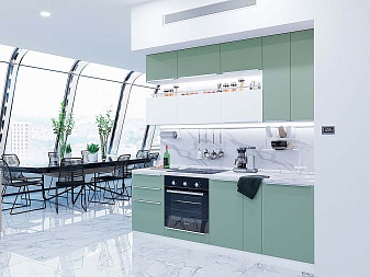 Кухня ФВ-82.6 Silky Mint/Silky White | 2,3м