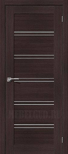 Дверь Порта-28 Wenge Veralinga со стеклом Сатинато белое