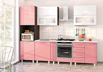Кухня Розовый Глянец | 2,8м