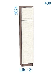 Шкаф ШК-121 Дуб светлый-Ясень шимо темный