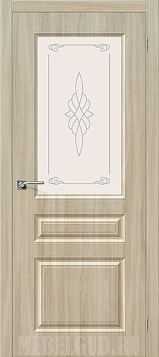 Дверь Скинни-15 П-34 Шимо Светлый стекло Белое