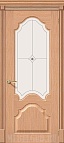 Дверь Афина Ф-01 Дуб стекло Белое
