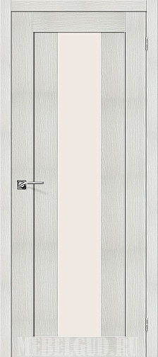 Дверь Порта-25 alu Bianco Veralinga со стеклом Сатинато белое