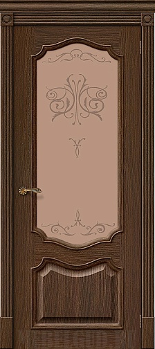 Дверь Вуд Классик-53 Golden Oak с художественным стеклом