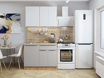 Кухня ФВ-82.11 White/Light Grey | 1,1м