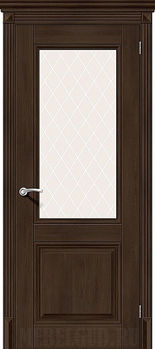 Дверь Классико-33 Dark Oak с художественным стеклом