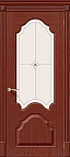 Дверь Афина Ф-15 Макоре стекло Белое
