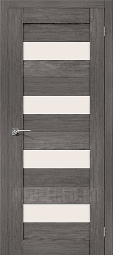 Дверь Порта-23 Grey Veralinga со стеклом Сатинато белое