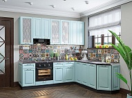 Кухня ФВ-90.6 Голубой | 2,4м/1,9м