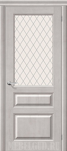 Дверь М5 Т-07 Белый Воск стекло Кристалл