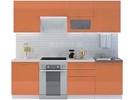 Кухня Оранжевый металлик | 2,4м