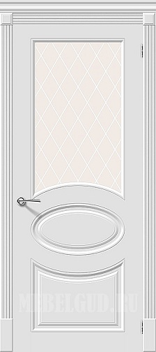 Дверь Скинни-21 Whitey стекло Сатинато