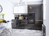 Кухня ФВ-82.12 Silky White/Anthracite | 2,7м