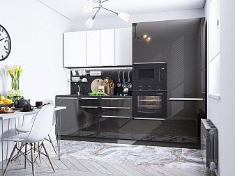 Кухня ФВ-82.12 Silky White/Anthracite | 2,7м