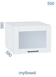 Шкаф верхний Е-3558 Софт Глубокий со стеклом | 500*360*580