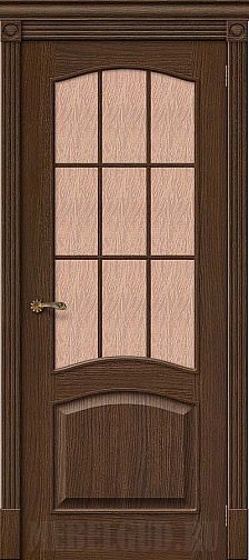 Дверь Вуд Классик-33 Golden Oak с художественным стеклом