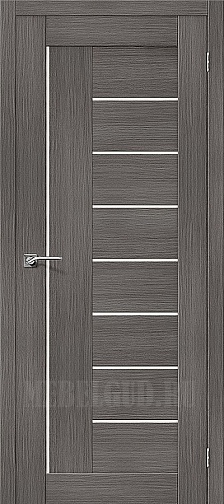 Дверь Порта-29 Grey Veralinga со стеклом Сатинато белое