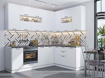 Кухня КХ-84 Белый | 2,4м/1,7м