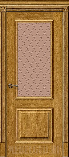 Дверь Вуд Классик-13 Natur Oak с художественным стеклом