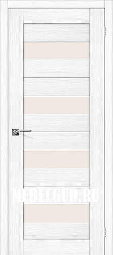 Дверь Порта-23 Snow Veralinga со стеклом Сатинато белое
