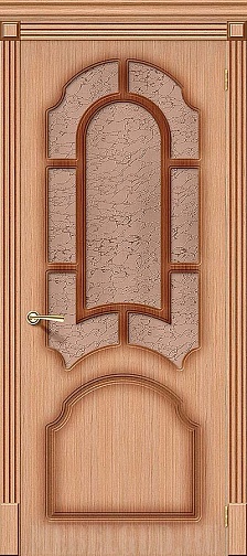 Дверь Соната Ф-01 Дуб стекло Бронзовое