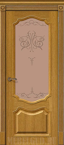 Дверь Вуд Классик-53 Natur Oak с художественным стеклом