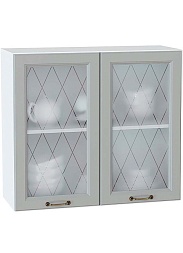 Шкаф верхний Е-3245 Премиум со стеклом | 800*720*320